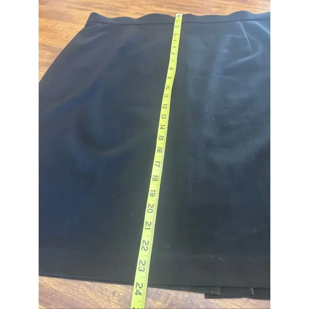 Sag Harbor Stretch Woman Black Pencil Skirt 18W Plus Size Career Work Style